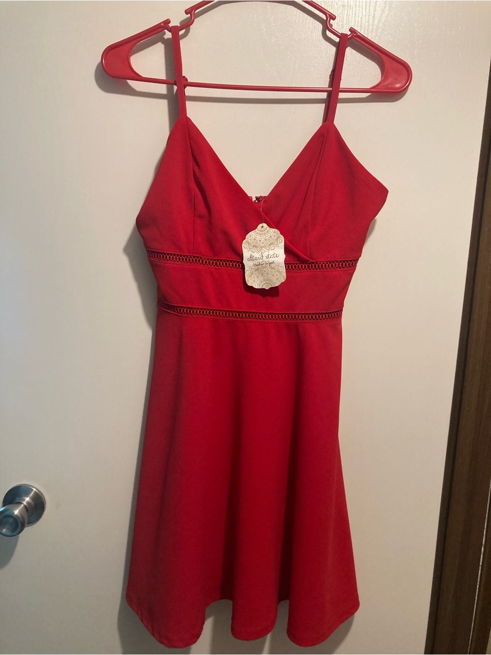 Altar'd State Red Spaghetti-Strap Mini Dress